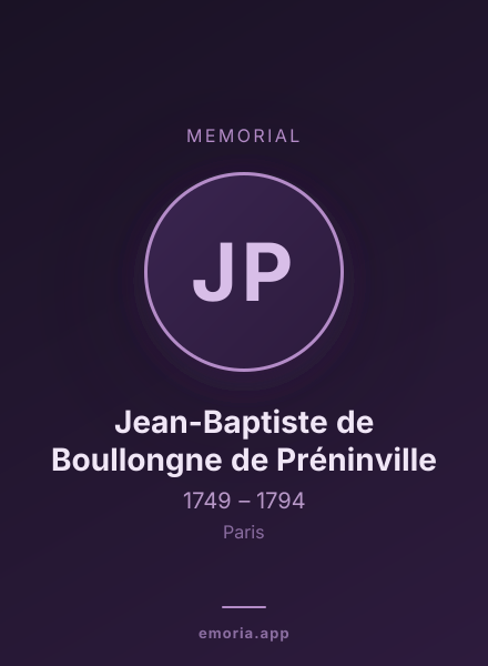Memorial portrait of Jean-Baptiste de Boullongne de Préninville