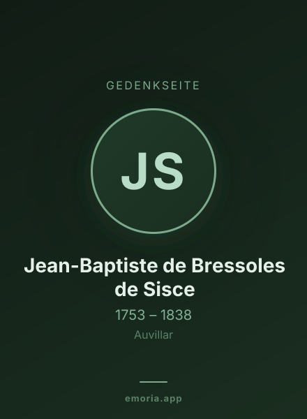 Gedenkportrait von Jean-Baptiste de Bressoles de Sisce