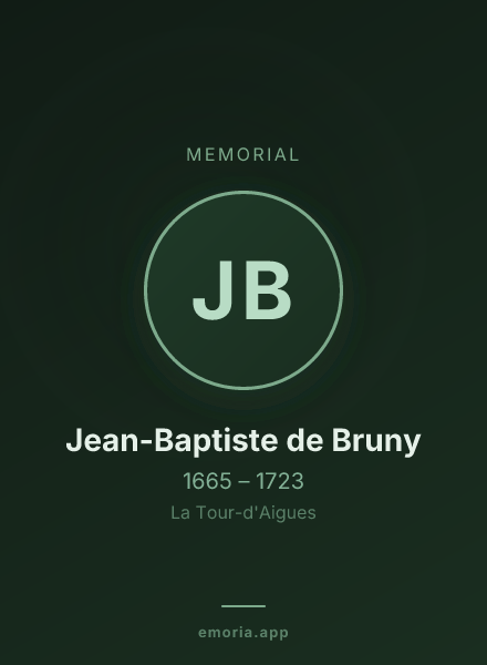 Memorial portrait of Jean-Baptiste de Bruny