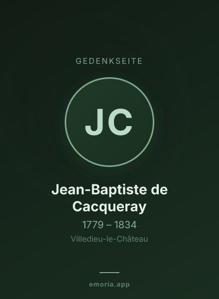 Gedenkportrait von Jean-Baptiste de Cacqueray