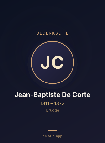 Gedenkportrait von Jean-Baptiste De Corte