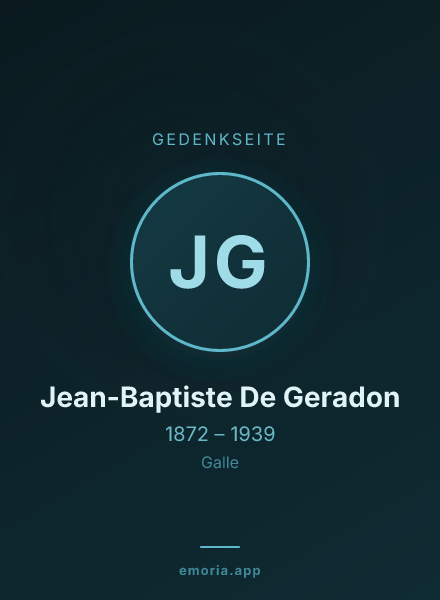 Gedenkportrait von Jean-Baptiste De Geradon