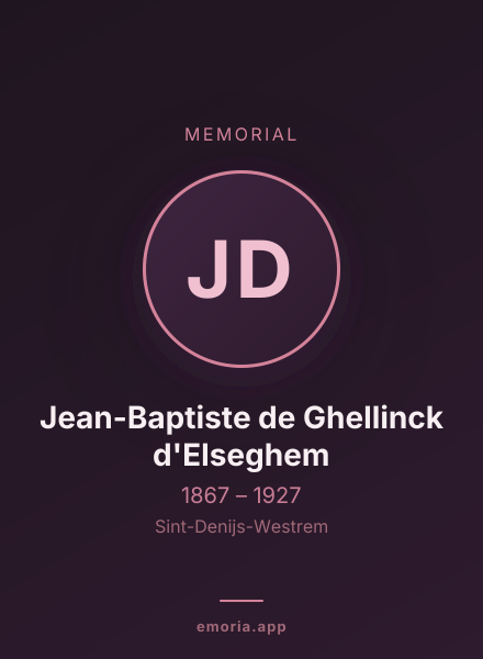 Memorial portrait of Jean-Baptiste de Ghellinck d'Elseghem