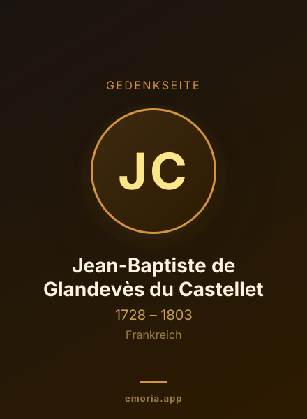 Gedenkportrait von Jean-Baptiste de Glandevès du Castellet
