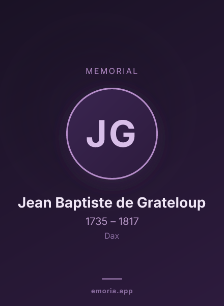 Memorial portrait of Jean Baptiste de Grateloup