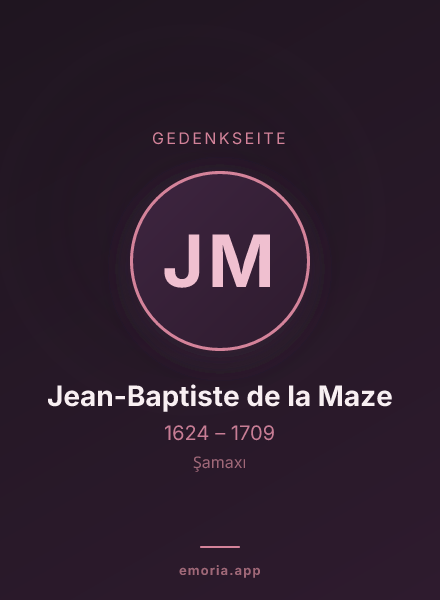 Gedenkportrait von Jean-Baptiste de la Maze
