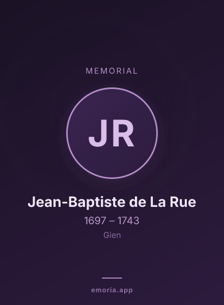 Memorial portrait of Jean-Baptiste de La Rue