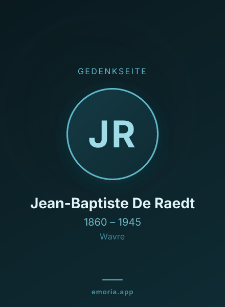 Gedenkportrait von Jean-Baptiste De Raedt