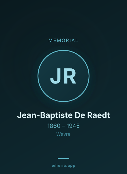 Memorial portrait of Jean-Baptiste De Raedt
