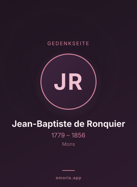 Gedenkportrait von Jean-Baptiste de Ronquier