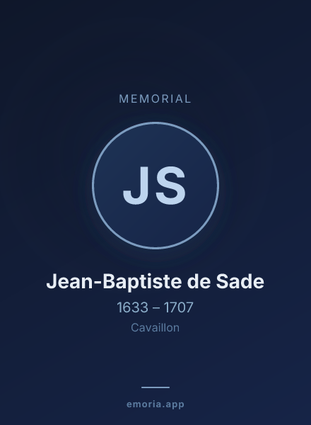 Memorial portrait of Jean-Baptiste de Sade