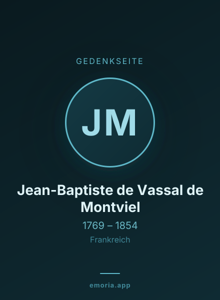 Gedenkportrait von Jean-Baptiste de Vassal de Montviel