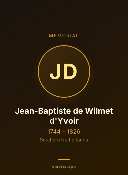 Memorial portrait of Jean-Baptiste de Wilmet d'Yvoir