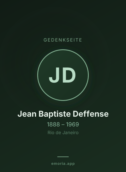 Gedenkportrait von Jean Baptiste Deffense