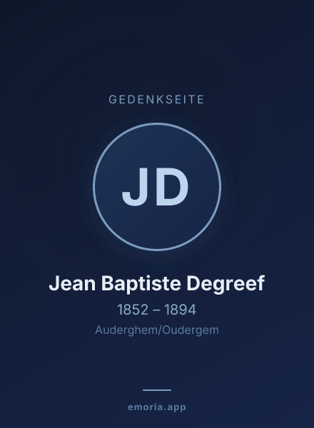 Gedenkportrait von Jean Baptiste Degreef