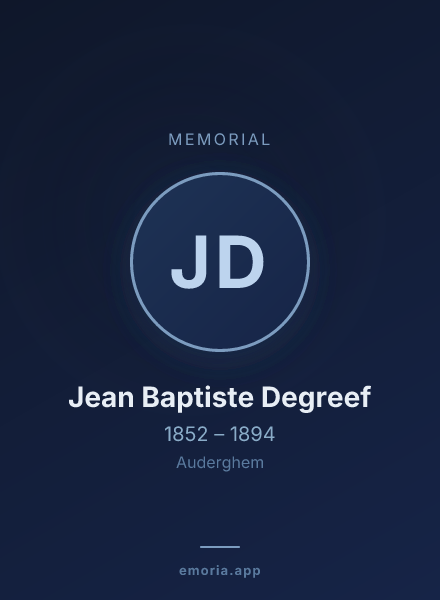 Memorial portrait of Jean Baptiste Degreef