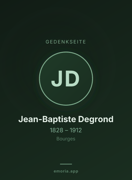 Gedenkportrait von Jean-Baptiste Degrond