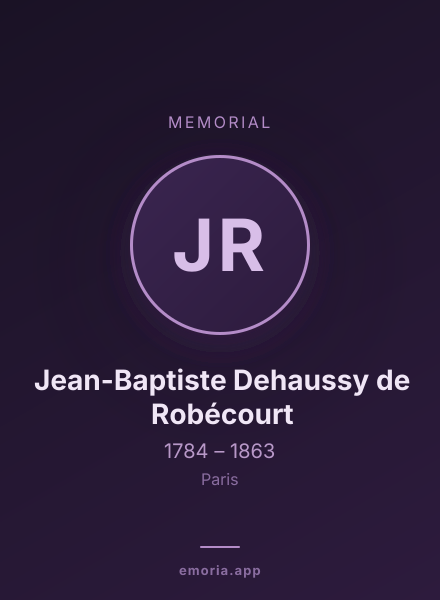 Memorial portrait of Jean-Baptiste Dehaussy de Robécourt