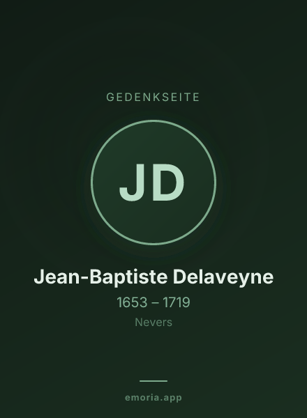 Gedenkportrait von Jean-Baptiste Delaveyne