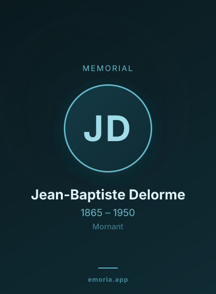 Memorial portrait of Jean-Baptiste Delorme