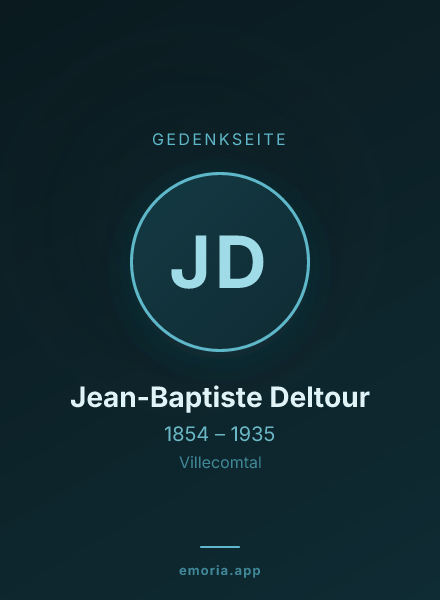 Gedenkportrait von Jean-Baptiste Deltour