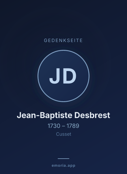 Gedenkportrait von Jean-Baptiste Desbrest