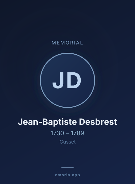 Memorial portrait of Jean-Baptiste Desbrest