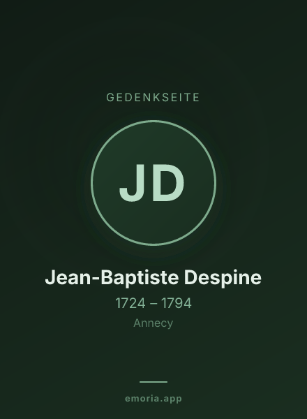 Gedenkportrait von Jean-Baptiste Despine