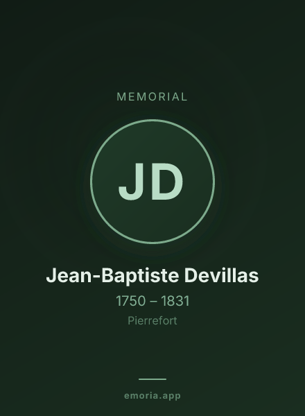 Memorial portrait of Jean-Baptiste Devillas