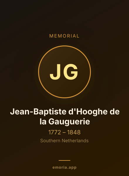 Memorial portrait of Jean-Baptiste d'Hooghe de la Gauguerie