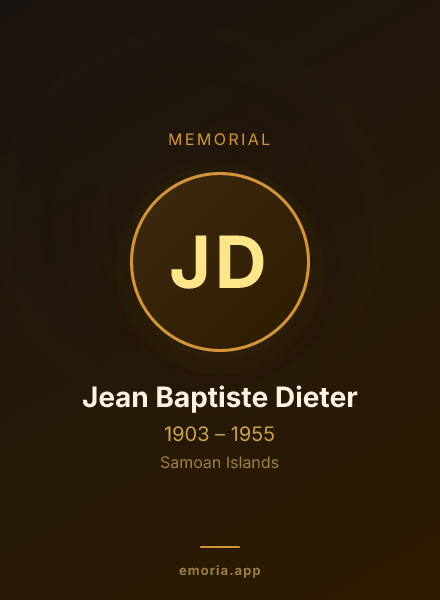 Memorial portrait of Jean Baptiste Dieter