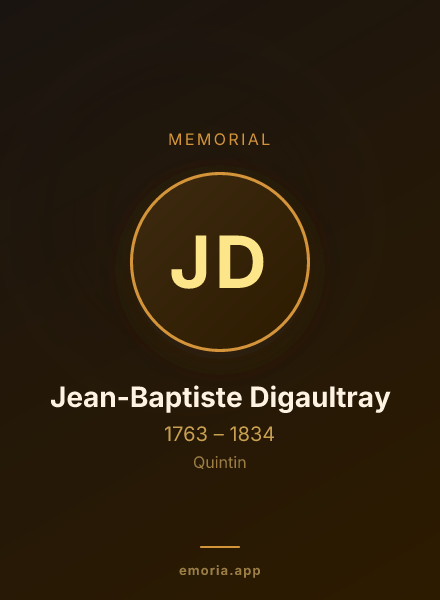 Memorial portrait of Jean-Baptiste Digaultray