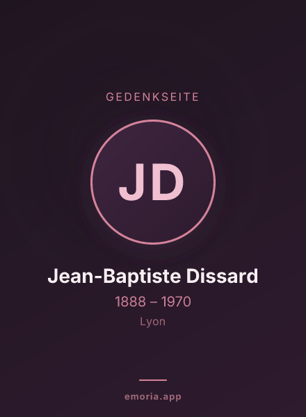 Gedenkportrait von Jean-Baptiste Dissard