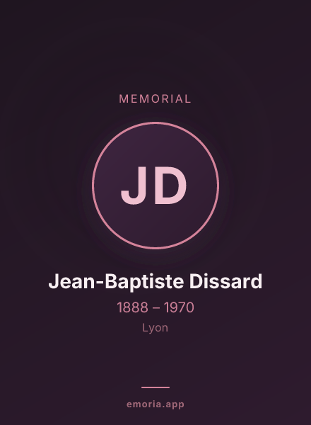Memorial portrait of Jean-Baptiste Dissard