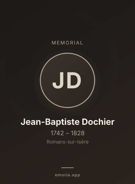 Memorial portrait of Jean-Baptiste Dochier
