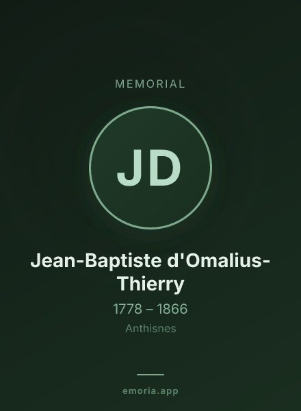Memorial portrait of Jean-Baptiste d'Omalius-Thierry