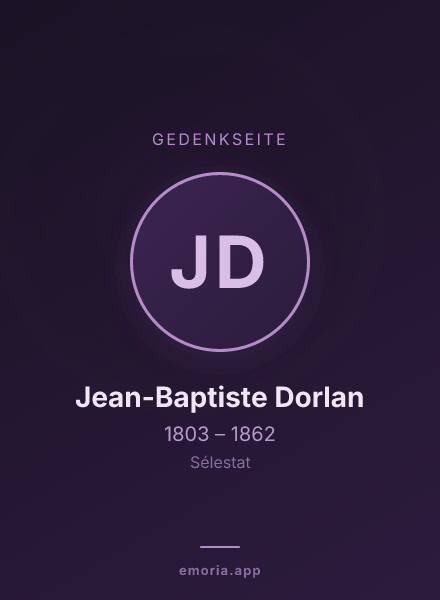 Gedenkportrait von Jean-Baptiste Dorlan