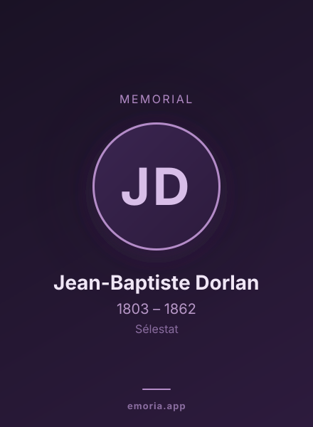 Memorial portrait of Jean-Baptiste Dorlan