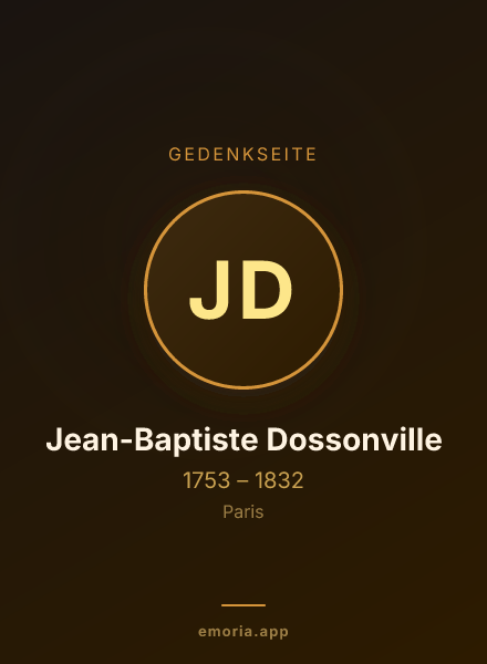 Gedenkportrait von Jean-Baptiste Dossonville