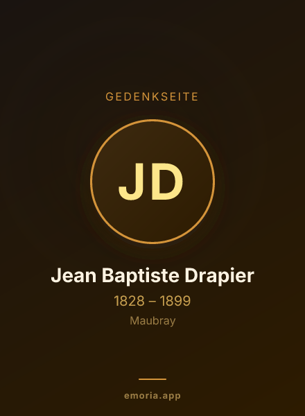Gedenkportrait von Jean Baptiste Drapier