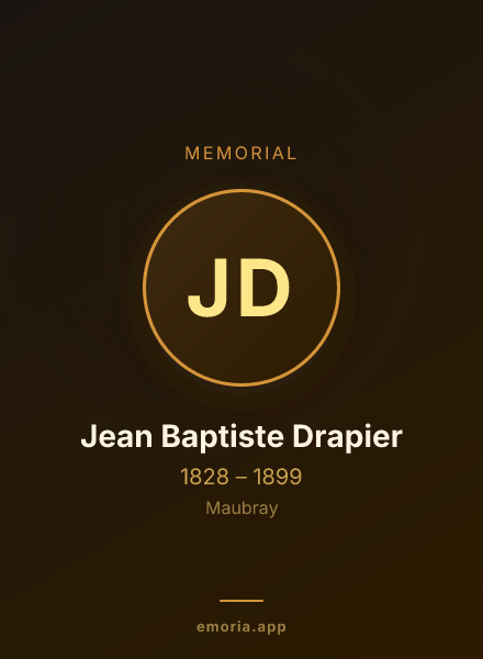 Memorial portrait of Jean Baptiste Drapier