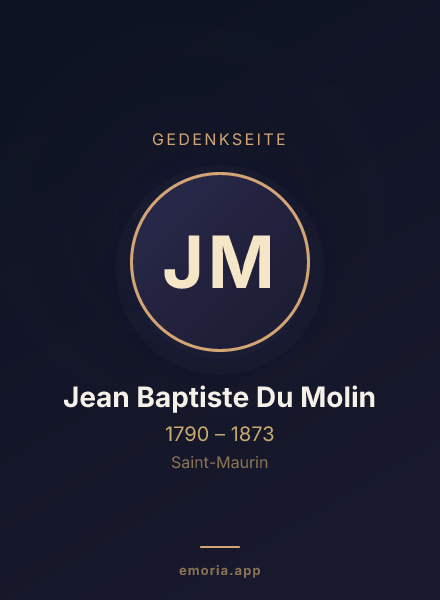 Gedenkportrait von Jean Baptiste Du Molin