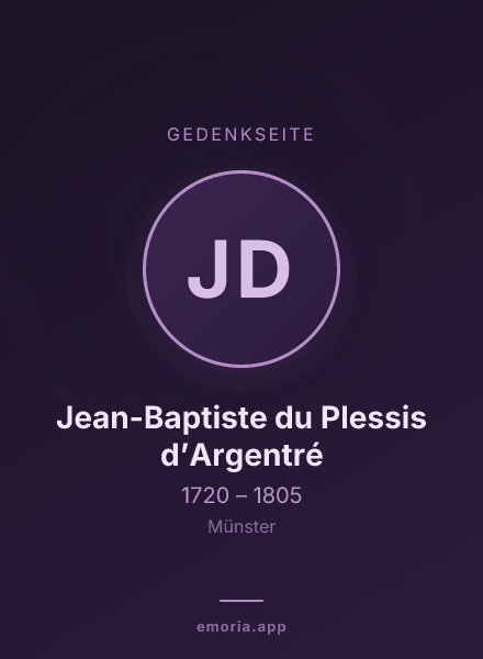 Gedenkportrait von Jean-Baptiste du Plessis d’Argentré
