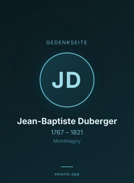 Gedenkportrait von Jean-Baptiste Duberger