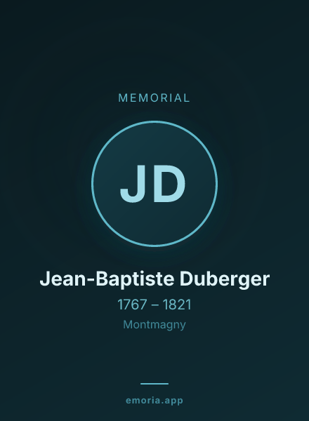 Memorial portrait of Jean-Baptiste Duberger