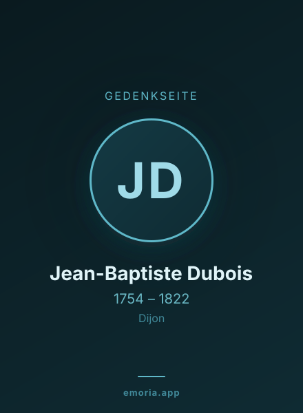 Gedenkportrait von Jean-Baptiste Dubois