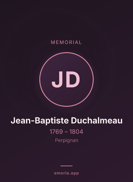 Memorial portrait of Jean-Baptiste Duchalmeau
