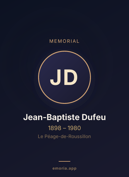 Memorial portrait of Jean-Baptiste Dufeu