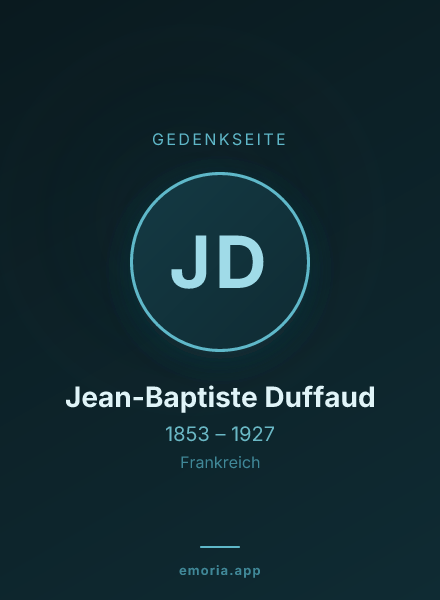 Gedenkportrait von Jean-Baptiste Duffaud