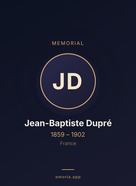 Memorial portrait of Jean-Baptiste Dupré